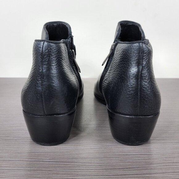 Sam Edelman Petty Chelsea Boot, Black Pebbled Leather, Womens Size 8.5 M / 38.5 - Picture 5 of 13